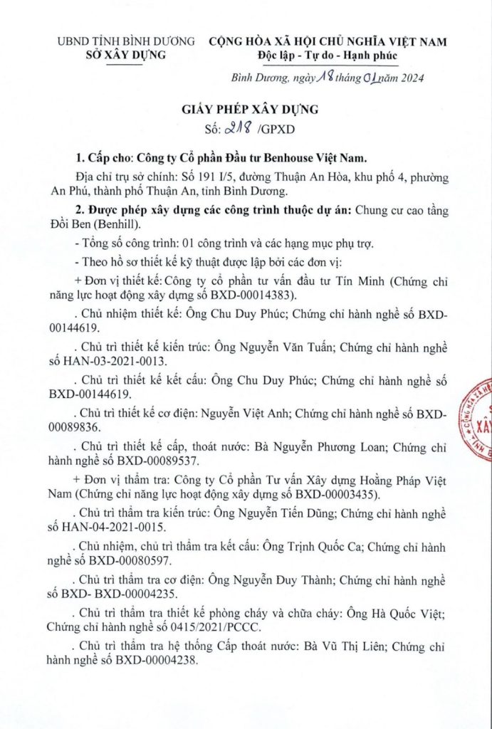 giay phep xay dung can ho ben hill
