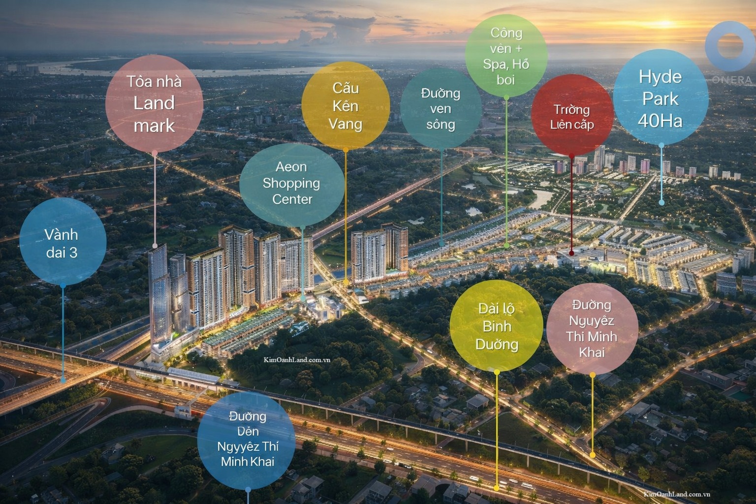 Bản đồ tiện ích nội khu dự án One Era